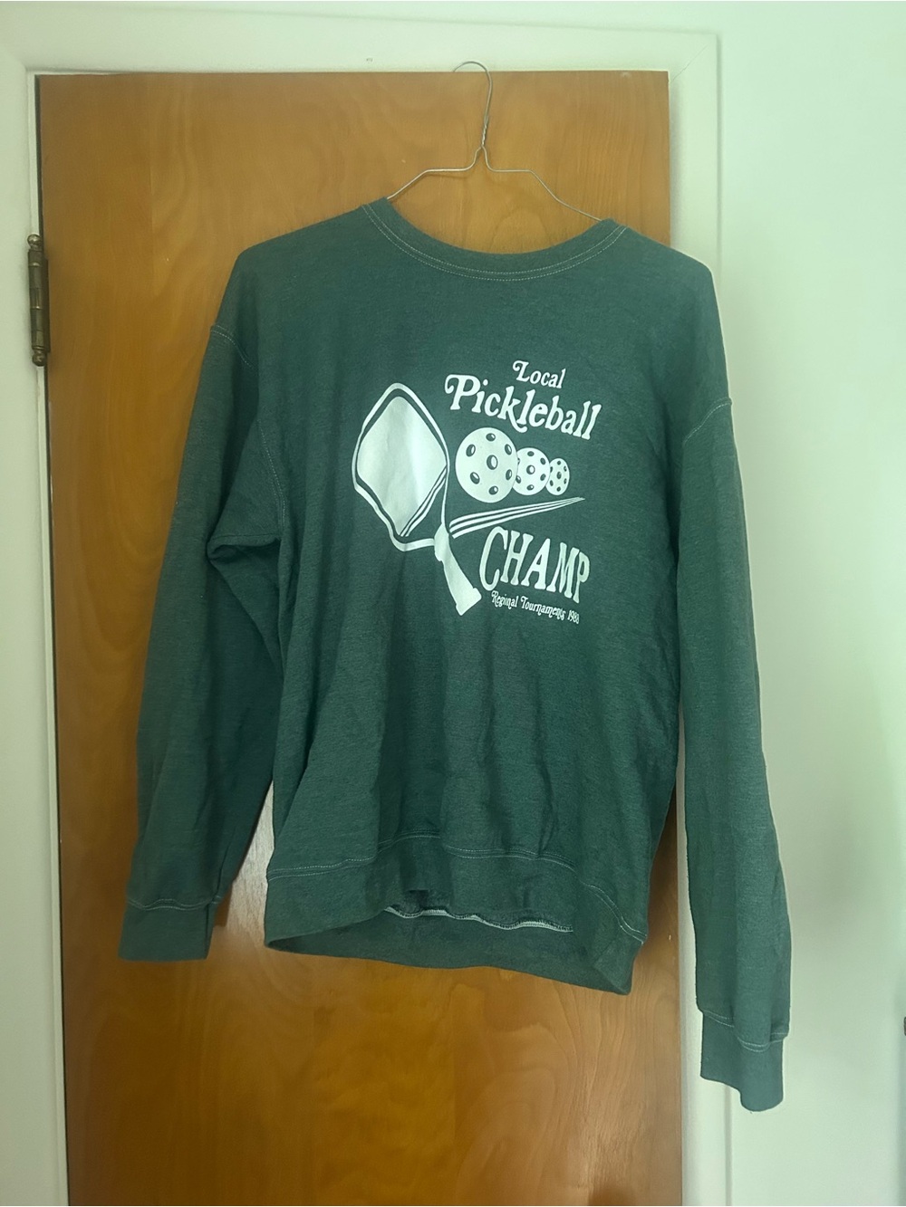 Local Pickleball Champ Graphic Sweatshirt - Dark Green
